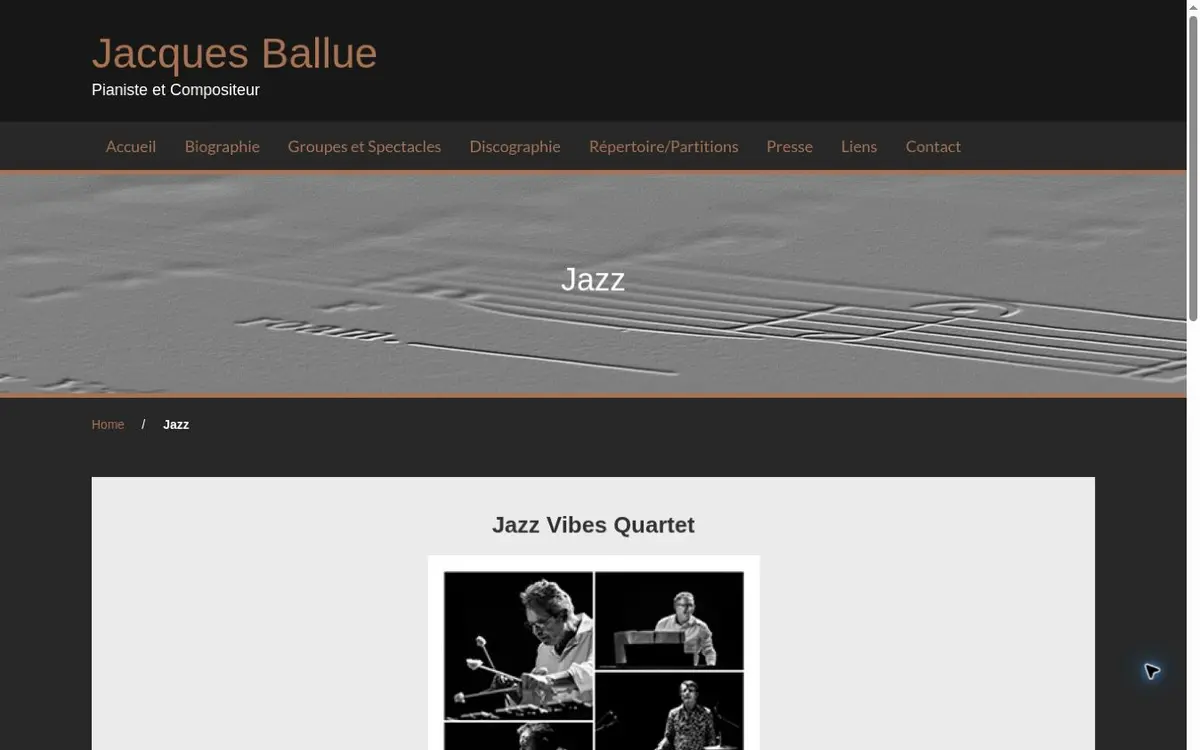 Page Jazz de la discographie de Jacques Ballue